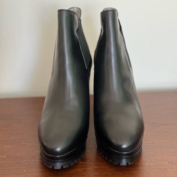 NWOB Allsaints Sarris Black Leather High Heel Booties - Picture 5 of 14